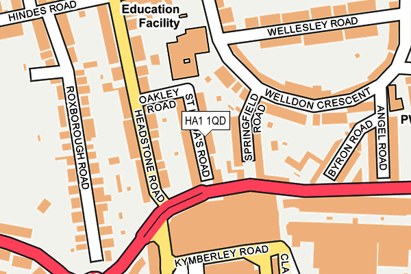 HA1 1QD map - OS OpenMap – Local (Ordnance Survey) HA1 1QD map - OS OpenMap – Local (Ordnance Survey)