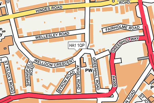 HA1 1QP map - OS OpenMap – Local (Ordnance Survey)