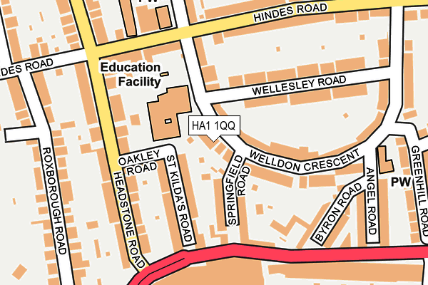 HA1 1QQ map - OS OpenMap – Local (Ordnance Survey) HA1 1QQ map - OS OpenMap – Local (Ordnance Survey)
