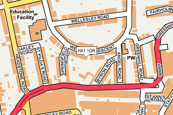 HA1 1QR map - OS OpenMap – Local (Ordnance Survey)