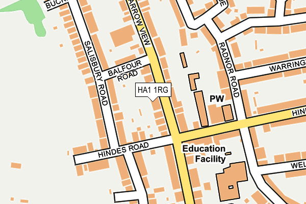 HA1 1RG map - OS OpenMap – Local (Ordnance Survey) HA1 1RG map - OS OpenMap – Local (Ordnance Survey)