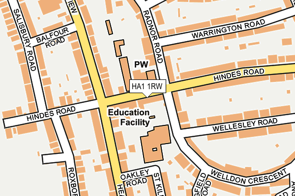 HA1 1RW map - OS OpenMap – Local (Ordnance Survey) HA1 1RW map - OS OpenMap – Local (Ordnance Survey)