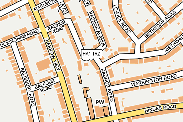 HA1 1RZ map - OS OpenMap – Local (Ordnance Survey) HA1 1RZ map - OS OpenMap – Local (Ordnance Survey)