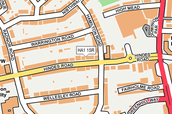 HA1 1SR map - OS OpenMap – Local (Ordnance Survey) HA1 1SR map - OS OpenMap – Local (Ordnance Survey)