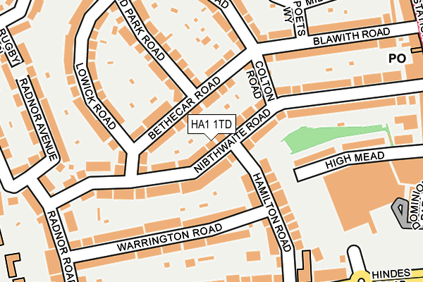 HA1 1TD map - OS OpenMap – Local (Ordnance Survey) HA1 1TD map - OS OpenMap – Local (Ordnance Survey)