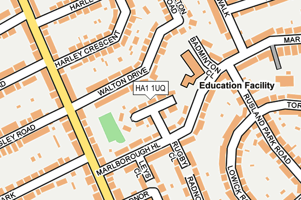 HA1 1UQ map - OS OpenMap – Local (Ordnance Survey) HA1 1UQ map - OS OpenMap – Local (Ordnance Survey)