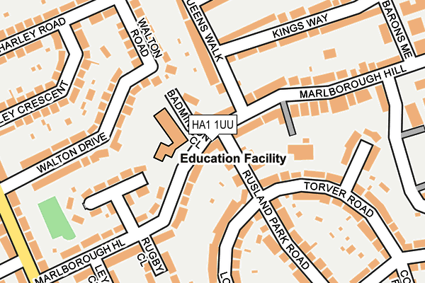 HA1 1UU map - OS OpenMap – Local (Ordnance Survey) HA1 1UU map - OS OpenMap – Local (Ordnance Survey)