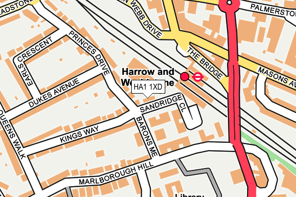 HA1 1XD map - OS OpenMap – Local (Ordnance Survey) HA1 1XD map - OS OpenMap – Local (Ordnance Survey)