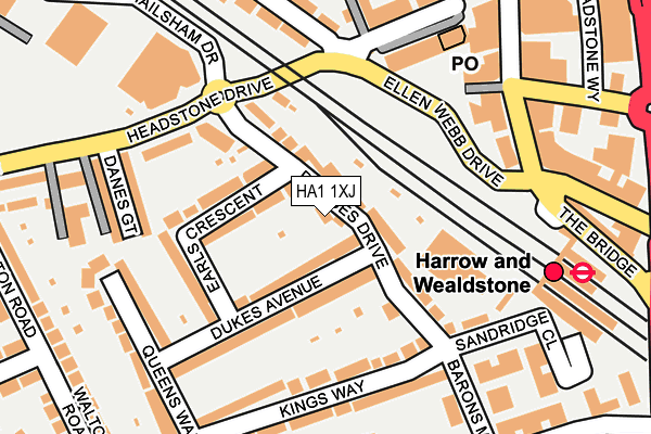 HA1 1XJ map - OS OpenMap – Local (Ordnance Survey) HA1 1XJ map - OS OpenMap – Local (Ordnance Survey)