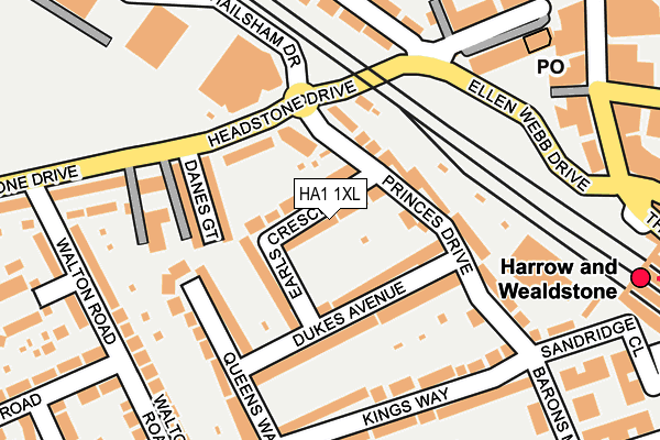 HA1 1XL map - OS OpenMap – Local (Ordnance Survey) HA1 1XL map - OS OpenMap – Local (Ordnance Survey)