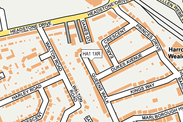 HA1 1XR map - OS OpenMap – Local (Ordnance Survey) HA1 1XR map - OS OpenMap – Local (Ordnance Survey)