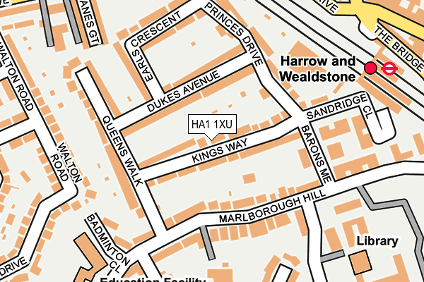 HA1 1XU map - OS OpenMap – Local (Ordnance Survey) HA1 1XU map - OS OpenMap – Local (Ordnance Survey)
