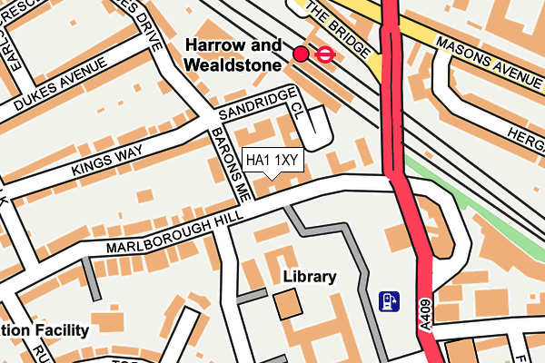 HA1 1XY map - OS OpenMap – Local (Ordnance Survey) HA1 1XY map - OS OpenMap – Local (Ordnance Survey)