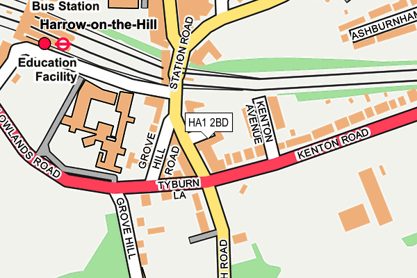 HA1 2BD map - OS OpenMap – Local (Ordnance Survey) HA1 2BD map - OS OpenMap – Local (Ordnance Survey)