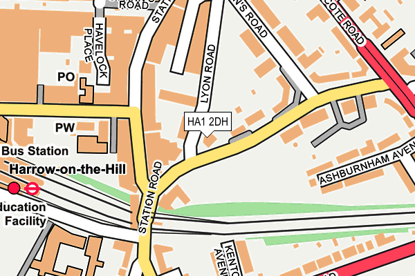 HA1 2DH map - OS OpenMap – Local (Ordnance Survey) HA1 2DH map - OS OpenMap – Local (Ordnance Survey)