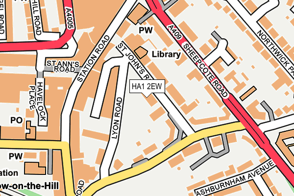 HA1 2EW map - OS OpenMap – Local (Ordnance Survey) HA1 2EW map - OS OpenMap – Local (Ordnance Survey)
