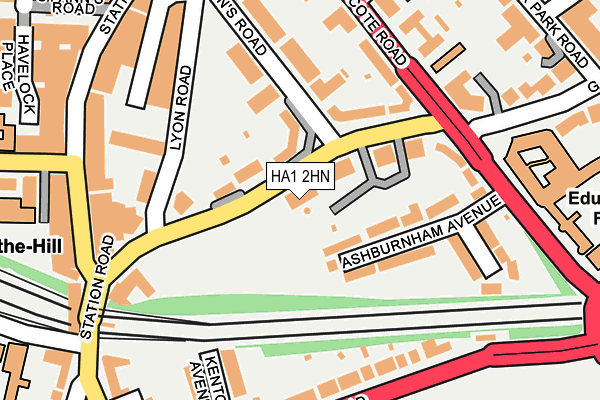 HA1 2HN map - OS OpenMap – Local (Ordnance Survey) HA1 2HN map - OS OpenMap – Local (Ordnance Survey)