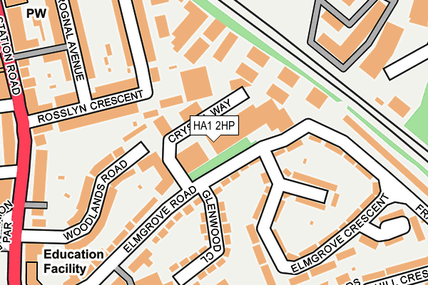 HA1 2HP map - OS OpenMap – Local (Ordnance Survey) HA1 2HP map - OS OpenMap – Local (Ordnance Survey)