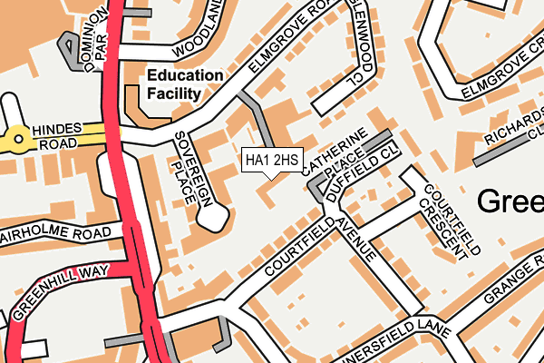 HA1 2HS map - OS OpenMap – Local (Ordnance Survey) HA1 2HS map - OS OpenMap – Local (Ordnance Survey)