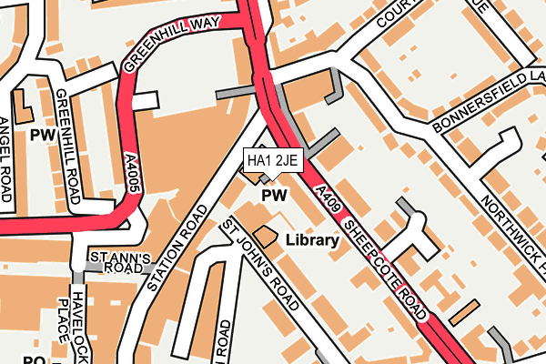 HA1 2JE map - OS OpenMap – Local (Ordnance Survey) HA1 2JE map - OS OpenMap – Local (Ordnance Survey)
