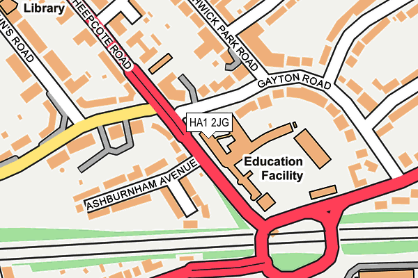HA1 2JG map - OS OpenMap – Local (Ordnance Survey) HA1 2JG map - OS OpenMap – Local (Ordnance Survey)