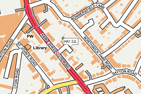 HA1 2JL map - OS OpenMap – Local (Ordnance Survey) HA1 2JL map - OS OpenMap – Local (Ordnance Survey)