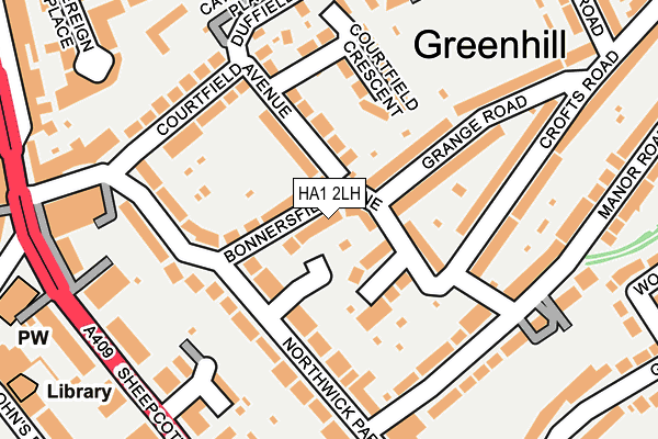 HA1 2LH map - OS OpenMap – Local (Ordnance Survey) HA1 2LH map - OS OpenMap – Local (Ordnance Survey)
