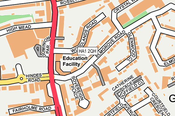 HA1 2QH map - OS OpenMap – Local (Ordnance Survey) HA1 2QH map - OS OpenMap – Local (Ordnance Survey)