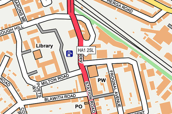 HA1 2SL map - OS OpenMap – Local (Ordnance Survey) HA1 2SL map - OS OpenMap – Local (Ordnance Survey)