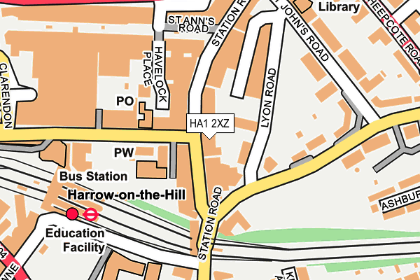 HA1 2XZ map - OS OpenMap – Local (Ordnance Survey) HA1 2XZ map - OS OpenMap – Local (Ordnance Survey)