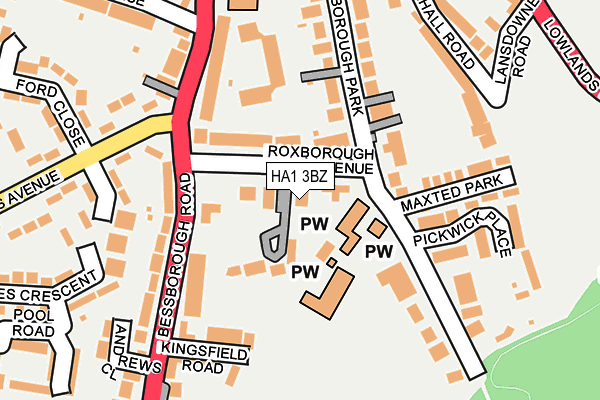 HA1 3BZ map - OS OpenMap – Local (Ordnance Survey) HA1 3BZ map - OS OpenMap – Local (Ordnance Survey)