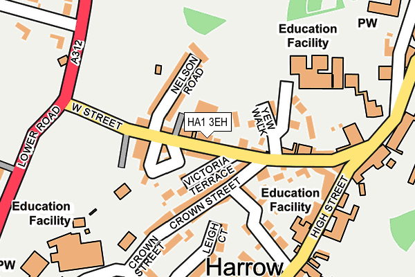 HA1 3EH map - OS OpenMap – Local (Ordnance Survey) HA1 3EH map - OS OpenMap – Local (Ordnance Survey)