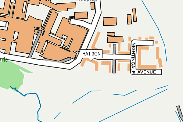 HA1 3GN map - OS OpenMap – Local (Ordnance Survey) HA1 3GN map - OS OpenMap – Local (Ordnance Survey)