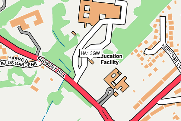 HA1 3GW map - OS OpenMap – Local (Ordnance Survey) HA1 3GW map - OS OpenMap – Local (Ordnance Survey)