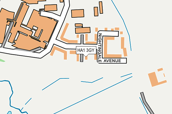 HA1 3GY map - OS OpenMap – Local (Ordnance Survey)