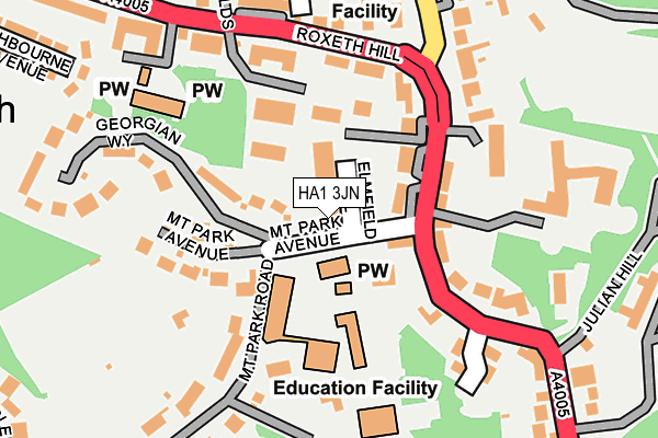 HA1 3JN map - OS OpenMap – Local (Ordnance Survey) HA1 3JN map - OS OpenMap – Local (Ordnance Survey)