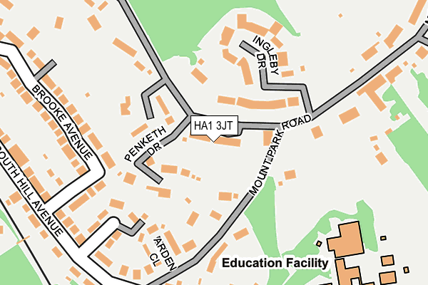 HA1 3JT map - OS OpenMap – Local (Ordnance Survey) HA1 3JT map - OS OpenMap – Local (Ordnance Survey)
