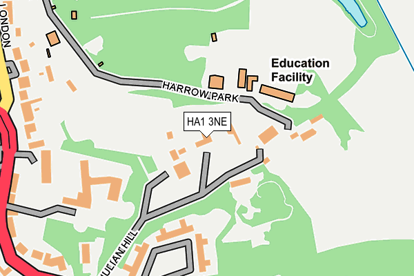 HA1 3NE map - OS OpenMap – Local (Ordnance Survey) HA1 3NE map - OS OpenMap – Local (Ordnance Survey)