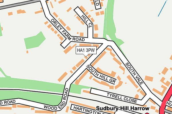 HA1 3PW map - OS OpenMap – Local (Ordnance Survey) HA1 3PW map - OS OpenMap – Local (Ordnance Survey)