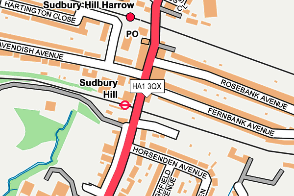 HA1 3QX map - OS OpenMap – Local (Ordnance Survey) HA1 3QX map - OS OpenMap – Local (Ordnance Survey)