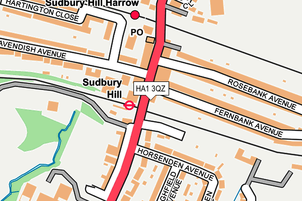HA1 3QZ map - OS OpenMap – Local (Ordnance Survey) HA1 3QZ map - OS OpenMap – Local (Ordnance Survey)
