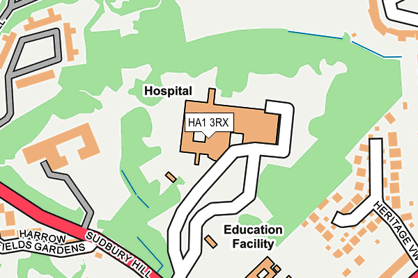 HA1 3RX map - OS OpenMap – Local (Ordnance Survey) HA1 3RX map - OS OpenMap – Local (Ordnance Survey)