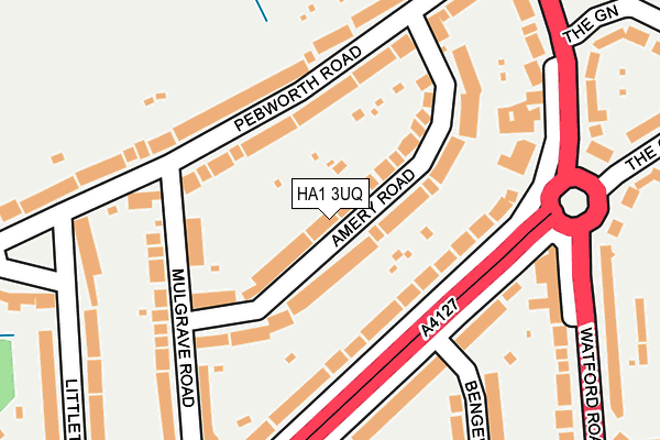 HA1 3UQ map - OS OpenMap – Local (Ordnance Survey) HA1 3UQ map - OS OpenMap – Local (Ordnance Survey)