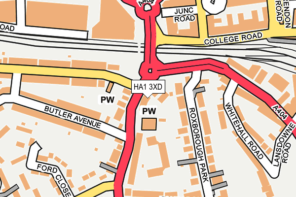 HA1 3XD map - OS OpenMap – Local (Ordnance Survey) HA1 3XD map - OS OpenMap – Local (Ordnance Survey)