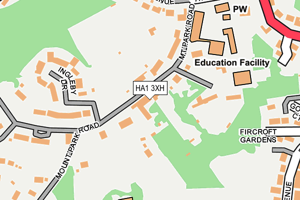 HA1 3XH map - OS OpenMap – Local (Ordnance Survey) HA1 3XH map - OS OpenMap – Local (Ordnance Survey)