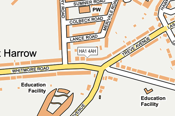 HA1 4AH map - OS OpenMap – Local (Ordnance Survey) HA1 4AH map - OS OpenMap – Local (Ordnance Survey)