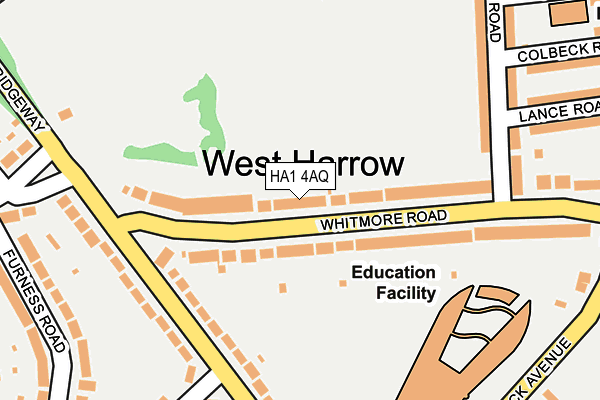 HA1 4AQ map - OS OpenMap – Local (Ordnance Survey) HA1 4AQ map - OS OpenMap – Local (Ordnance Survey)