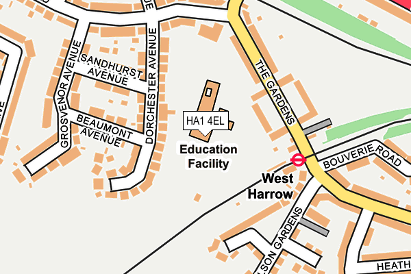 HA1 4EL map - OS OpenMap – Local (Ordnance Survey) HA1 4EL map - OS OpenMap – Local (Ordnance Survey)