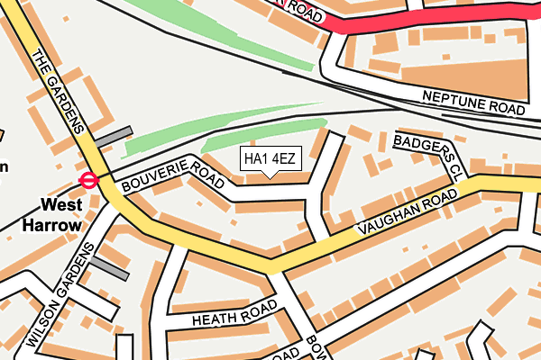 HA1 4EZ map - OS OpenMap – Local (Ordnance Survey) HA1 4EZ map - OS OpenMap – Local (Ordnance Survey)