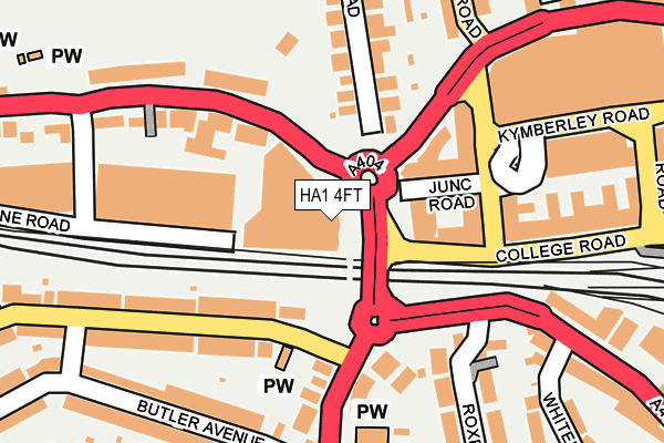 HA1 4FT map - OS OpenMap – Local (Ordnance Survey) HA1 4FT map - OS OpenMap – Local (Ordnance Survey)